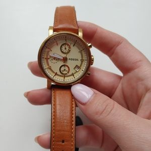 Gold & Tan colors | Fossil watch